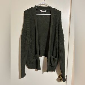 Olive Knit Cardigan